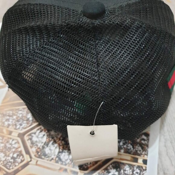 Baseball Mesh Cap Hat Black Red Lips Strap Back Fashion Women Accessory Gift - Picture 5 of 6